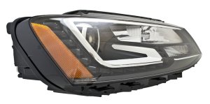 Volkswagen Jetta Headlight Assembly - Left - Hella - `13-`14