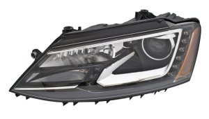 Volkswagen Jetta Headlight Assembly - Right - Hella - RH SAE BIXEN - `13-`14 Volkswagen Jetta Headlight Assembly - Right - Hella - RH SAE BIXEN - `13-`14