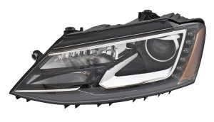Volkswagen Jetta Headlight Assembly - Right - Hella - RH SAE BIXEN - `13-`14 Volkswagen Jetta Headlight Assembly - Right - Hella - RH SAE BIXEN - `13-`14