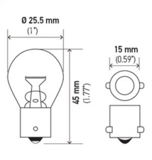 Audi TT Miniature Bulb - Rear - Hella - 7506 Standard Series - Standard 2700K - `08-`09