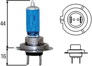 BMW 3 Series Headlight Bulb Set - Hella - H7 100W XB - Extreme Blue - `02-`06