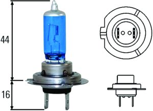 BMW 320i Headlight Bulb Set - Hella - H7 100W XB - Extreme Blue - `02-`05
