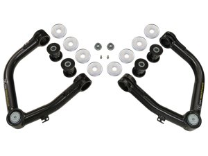 Toyota Tundra Suspension Control Arm Kit - ICON - Tubular Upper + Delta Joint - Black Semi-Gloss - `07-`21