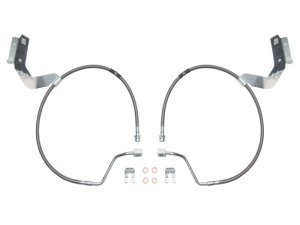 Ford F-250 Super Duty Brake Line Kit - Front - ICON - Stainless Steel Braided, 2.5in Lift Extended - `17-`25