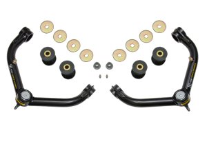 GMC HD Truck Upper Control Arm Kit - ICON - Delta Joint Tubular - Black Semi-Gloss - `01-`10