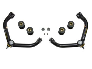 GMC HD Truck Upper Control Arm Kit - ICON - Delta Joint Tubular - Black Semi-Gloss - `01-`10