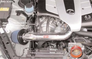 Lexus LS430 Performance Air Intake - Injen - IS Series Short Ram - Polished - `01-`03