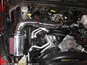 Dodge Dakota Performance Air Intake - Injen - Power-Flow + Diamond Plate Heat Shield + MR Technology - Wrinkle Black - `05-`10