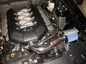 Ford Mustang Performance Air Intake - Injen - Power-Flow (PF) w/ MR Tech & Heat Shield - Polished - `11-`14