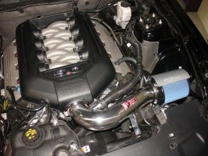 Ford Mustang Performance Air Intake - Injen - Power-Flow Short Ram w/ MR Technology - Wrinkle Black - `11-`14