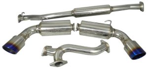 Toyota GR86 Performance Exhaust - Injen - Catback, Dual Injen Embossed Muffler, Titanium Rolled Tips - `17-`20