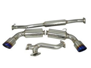 Toyota GR86 Performance Exhaust - Injen - Catback, Dual Injen Embossed Muffler, Titanium Rolled Tips - `17-`20