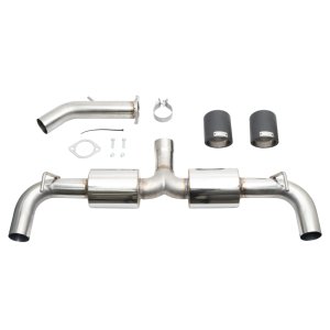 Hyundai Veloster N Performance Exhaust - Injen - Axle Back, Dual Exit, Stainless Steel, Dual Carbon Fiber Tips - Carbon Tips - `19-`22