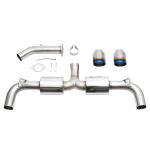 Hyundai Veloster N Performance Exhaust - Rear - Injen - Axle Back with Burnt Titanium Tips - `19-`22