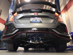 Honda Civic Type-R Performance Exhaust - Injen - Cat Back - Dual Burnt Titanium - `17-`21