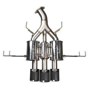 Honda Civic Type R Performance Exhaust - Injen - Cat Back, Triple Carbon Fiber Exhaust Tips - `17-`21