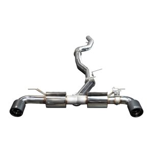 Toyota GR Supra Performance Exhaust - Injen - Cat Back, Dual Muffler, Integrated Exhaust Valve, 3.5in Front and Mid-Section Tubing, 3.0in Rear Tubing, V-Band Clamps, 4.5in Carbon Fiber Tips - Carbon Fiber - `20-`23