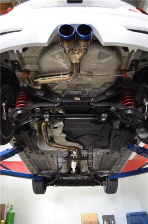 Ford Focus ST Performance Exhaust - Injen - Cat Back, Dual Burnt Titanium Tips - Titanium - `13-`19