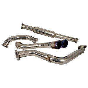 Ford Focus ST Performance Exhaust - Injen - Cat Back, Dual Burnt Titanium Tips - Titanium - `13-`19