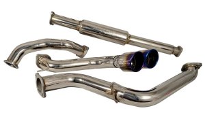 Ford Focus ST Performance Exhaust - Injen - Cat Back, Dual Burnt Titanium Tips - Titanium - `13-`19