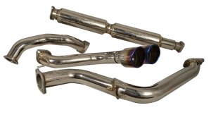 Ford Focus ST Performance Exhaust - Injen - Cat Back, Dual Burnt Titanium Tips - Titanium - `13-`19