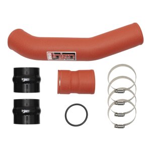 Ford F-450 Intercooler Pipe - Hot Side - Injen - SES9004ICPHWR - Wrinkle Red - `17-`22