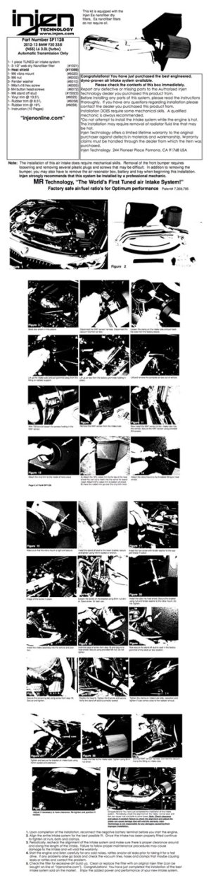 BMW M235i Performance Air Intake - Injen - SP Series Short Ram w/MegaRam Technology - Wrinkle Black - `12-`13