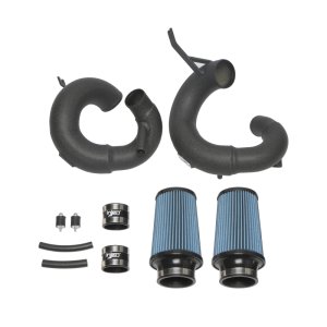 Kia Stinger Performance Air Intake - Injen - SP1350 Short Ram, Dual Intake, Injen SuperNano-Web Dry Air Filter - Wrinkle Black - `18-`23