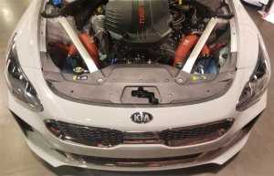 Kia Stinger Performance Air Intake - Injen - Short Ram, SP1350 - Wrinkle Red - `18-`23
