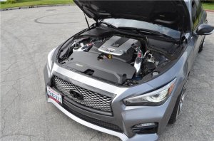 Infiniti Q50 Performance Air Intake - Injen - Dual Short Ram w/ MR Technology and Heat Shields - Polished - `14-`15