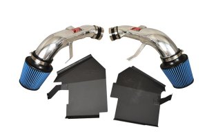 Infiniti Q50 Performance Air Intake - Injen - Dual Short Ram w/ MR Technology and Heat Shields - Polished - `14-`15