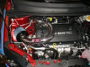 Chevrolet Sonic Performance Air Intake - Injen - Short Ram w/ MR Technology, SuperNano-Web Dry Air Filter - Polished - `12-`18