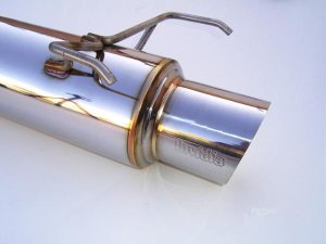 Honda Fit Performance Exhaust - Invidia - N1 - Stainless Tips - `06-`08