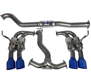 Subaru WRX Performance Exhaust - Invidia - Gemini 80mm Full Titanium 101mm Quad Tip Cat-Back - `11-`14