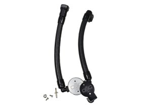 Ford Mustang Oil Separator - Passenger Side - J&L - 3.0 Remote Mount - Clear Anodized - `07-`14