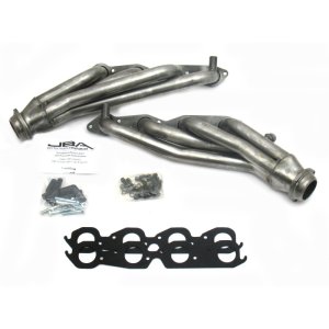 GMC Truck Performance Exhaust - JBA - Cat4Ward Headers, 1-3/4in Primary Raw 409SS, JBA Firecone Collector - `96-`00