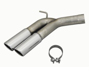 Nissan Titan Performance Exhaust - Pass Side - JBA - Dual Exit Tip Upgrade - polished chrome - `04-`22