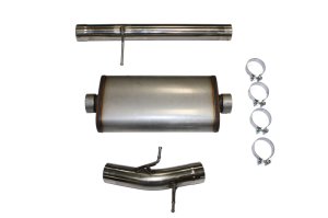 GMC 1500 Performance Exhaust - Rear - JBA - Cat-Back, Dual Rear Exit, 304SS - Stainless steel polished chrome - `19-`22