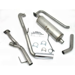 Nissan Frontier Performance Exhaust - Pass Side Single Exit - JBA - 409SS Cat-Back - Stainless steel polished chrome - `04-`19