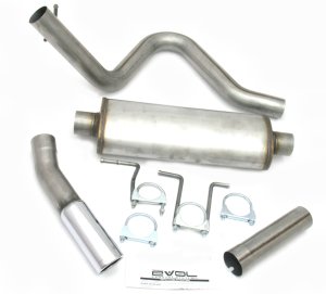 Ford Excursion Performance Exhaust - Single Rear Exit - JBA - Cat Back 409SS - `99-`05 Ford Excursion Performance Exhaust - Single Rear Exit - JBA - Cat Back 409SS - `99-`05