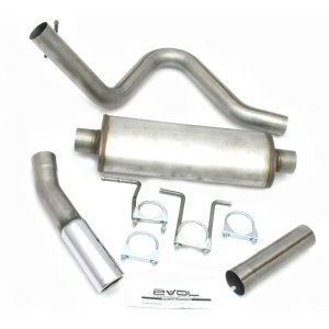 Ford Excursion Performance Exhaust - Single Rear Exit - JBA - Cat Back 409SS - `99-`05 Ford Excursion Performance Exhaust - Single Rear Exit - JBA - Cat Back 409SS - `99-`05