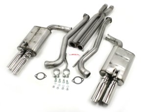 Chevrolet SS Performance Exhaust - Rear - JBA - Cat Back, Quad Rear - Stainless steel polished chrome - `14-`17