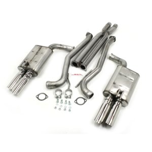 Chevrolet SS Performance Exhaust - Rear - JBA - Cat Back, Quad Rear - Stainless steel polished chrome - `14-`17
