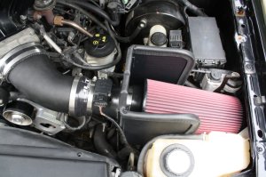 Ford Lightning Performance Air Intake - JLT - Big Air Intake Kit w/Red Filter - Black Textured - `99-`04