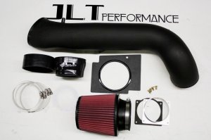 Ford Mustang Performance Air Intake - JLT - Textured Cold Air Kit w/Red Filter - Black - `03-`04