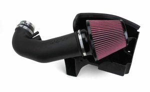 Ford Mustang Performance Air Intake - JLT - Series 2 w/Red Filter - Black Textured - `11-`14