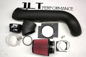 Ford Mustang Mach 1 Performance Air Intake - JLT - Cold Air Intake Kit w/Red Filter - Black Textured - `03-`04