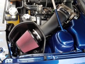 Ford Mustang Performance Air Intake - JLT - Big Air Intake Kit w/Red Filter - Tune Req - Black - `07-`09