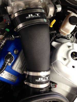 Ford Mustang Performance Air Intake - JLT - Induction Kit w/Replacement Red Air Filter - Black Textured - `10-`14