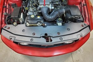 Ford Mustang Radiator Support Cover - Front - JLT - Full Length - Black Textured - `05-`09 Ford Mustang Radiator Support Cover - Front - JLT - Full Length - Black Textured - `05-`09